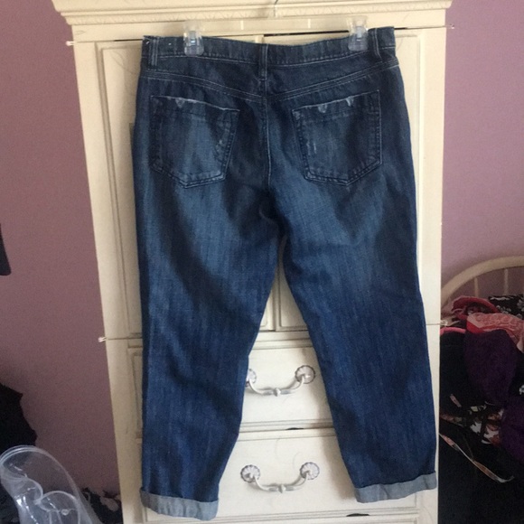 Ann Taylor Loft boyfriend cuffed capris - Picture 2 of 4